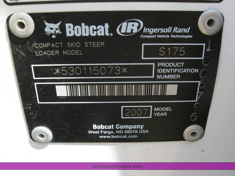 image for item 6733 2007 Bobcat S175 skid steer