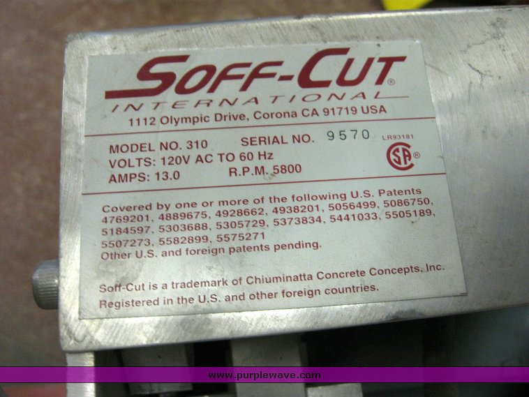 image for item 6763 Soff-Cut 310 green cut concrete saw