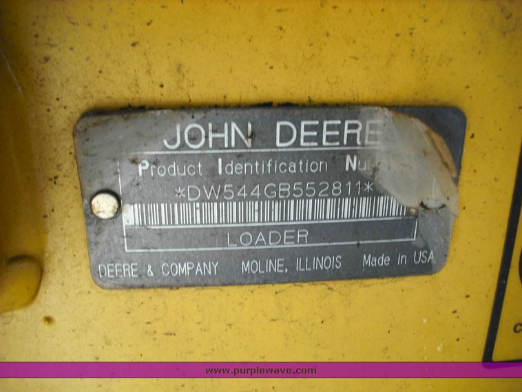 image for item 3497 1995 John Deere 544G wheel loader