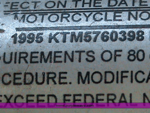 image for item 1701 1995 KTM RXC 400 dual sport motorcycle