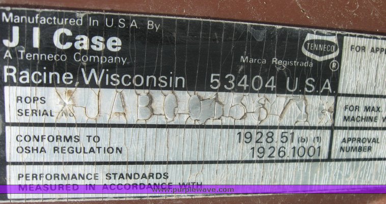 image for item 2521 1986 Case 580K backhoe