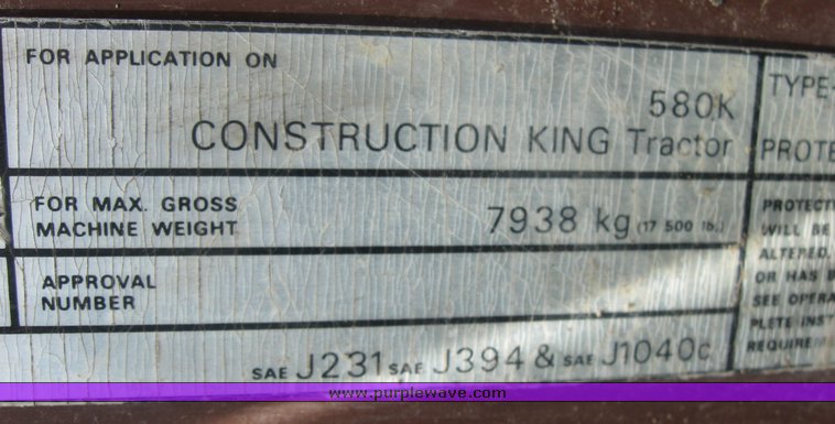 image for item 2521 1986 Case 580K backhoe