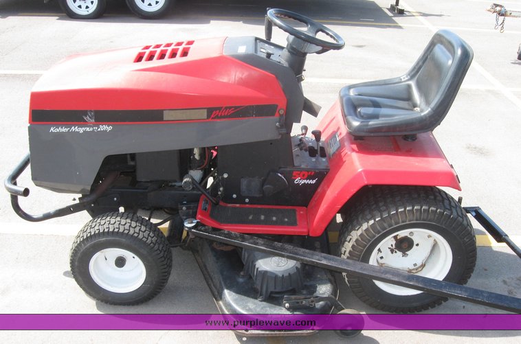 image for item 3992 Garden tractor with pull-beside mower and trim mower