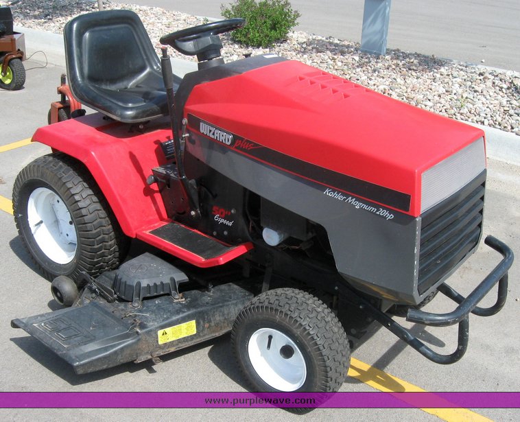 image for item 3992 Garden tractor with pull-beside mower and trim mower