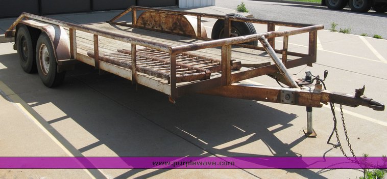 image for item 5012 16' tandem axle flat bed trailer