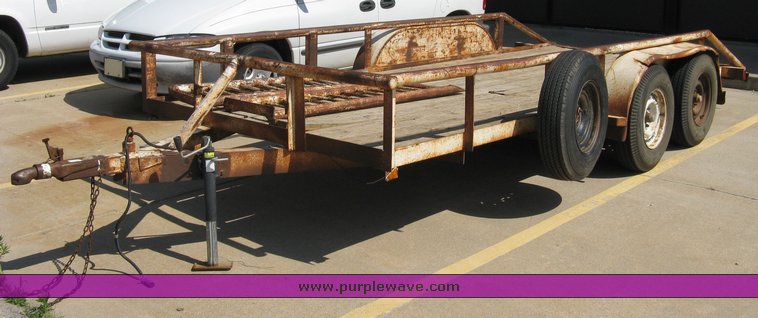 image for item 5012 16' tandem axle flat bed trailer