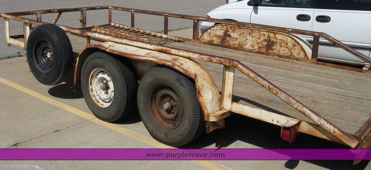 image for item 5012 16' tandem axle flat bed trailer