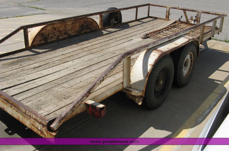 image for item 5012 16' tandem axle flat bed trailer