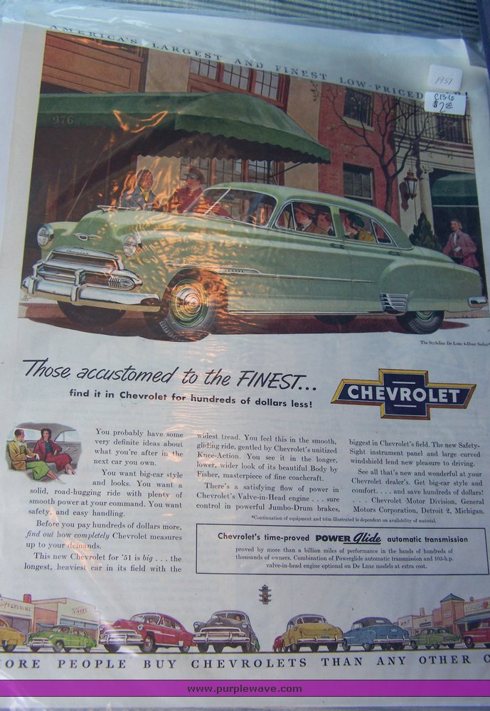 image for item 8110 1952 Chevrolet Styleline Deluxe