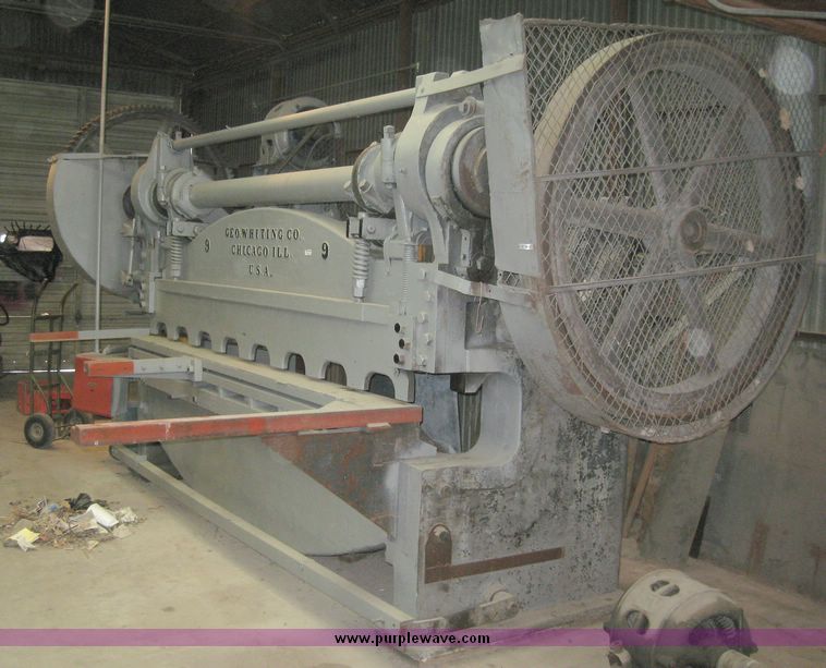 image for item 8114 George Whiting Co 10' industrial shear