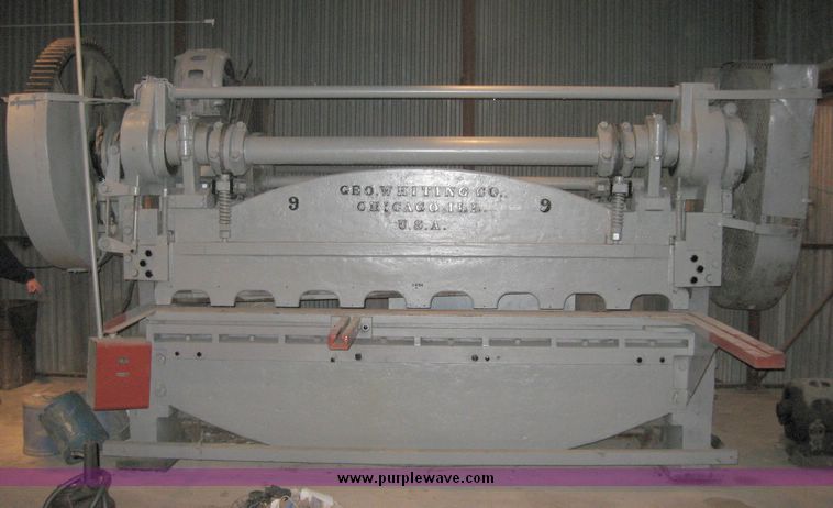 image for item 8114 George Whiting Co 10' industrial shear