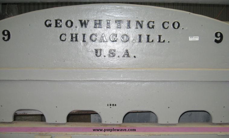image for item 8114 George Whiting Co 10' industrial shear