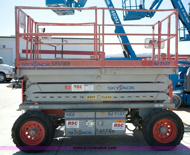 image for item 1050 2005 Skyjack SJ 7127 rough terrain scissor lift