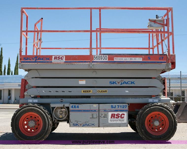 image for item 1053 2005 Skyjack SJ 7127 rough terrain scissor lift