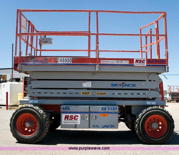 image for item 1053 2005 Skyjack SJ 7127 rough terrain scissor lift