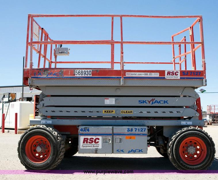 image for item 1053 2005 Skyjack SJ 7127 rough terrain scissor lift