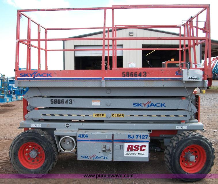 image for item 1054 2005 Skyjack SJ 7127 rough terrain scissor lift