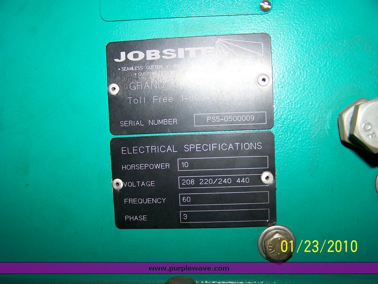image for item 1750 Jobsite PS500 steel stud roll form