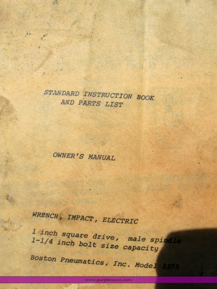 image for item 2336 Boston Pneumatics 1" electric impact wrench