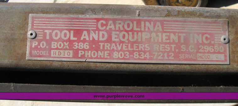 image for item 2366 Carolina Tool and Equipment HD10 band saw