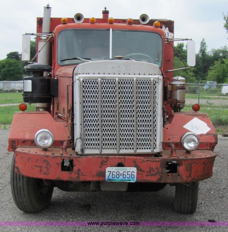 image for item 3349 1970 Autocar fuel lube semi truck