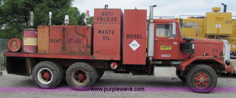image for item 3349 1970 Autocar fuel lube semi truck