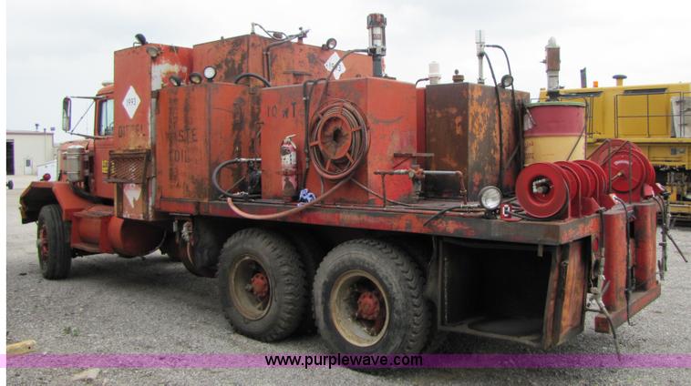image for item 3349 1970 Autocar fuel lube semi truck