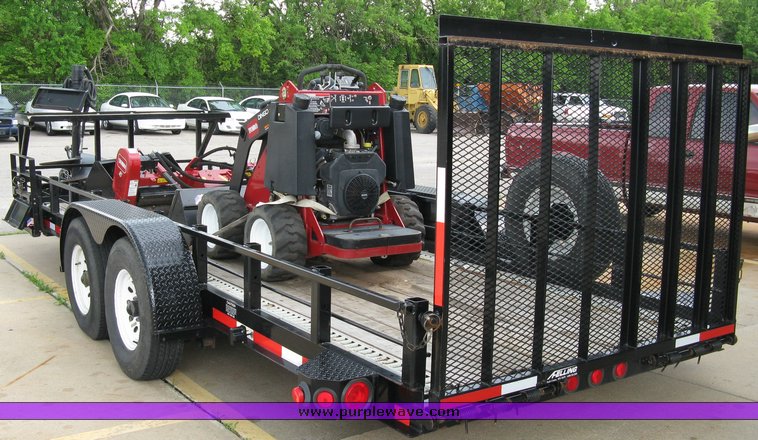 image for item 5011 Toro mini skid steer, attachments and custom trailer