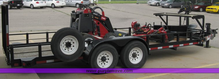 image for item 5011 Toro mini skid steer, attachments and custom trailer