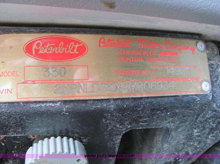 image for item 6121 2003 Peterbilt Conventional 330 tandem axle dump truck