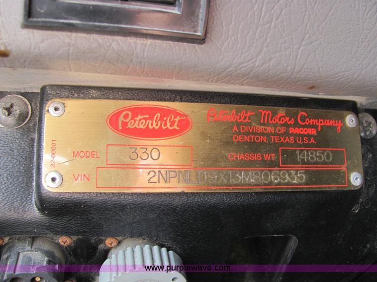 image for item 6125 2003 Peterbilt Conventional 330 Tandem axle dump truck