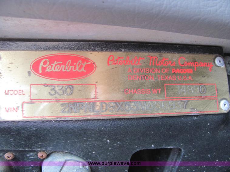 image for item 6173 2003 Peterbilt Conventional 330 tandem axle dump truck