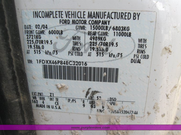 image for item 7389 2004 Ford F450 Super Duty extended cab truck