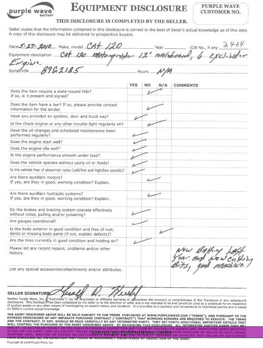 image for item 2464 1968 Cat 120 motor grader