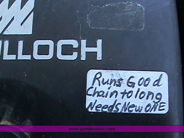image for item 1002 McCulloch Pro Mac 610 chain saw