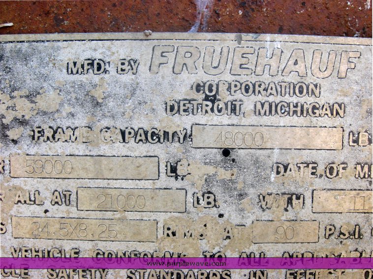 image for item 2421 1981 Fruehauf 42' flat bed semi trailer