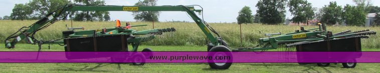 image for item 3357 Two Victor rotary rakes with double rake hitch