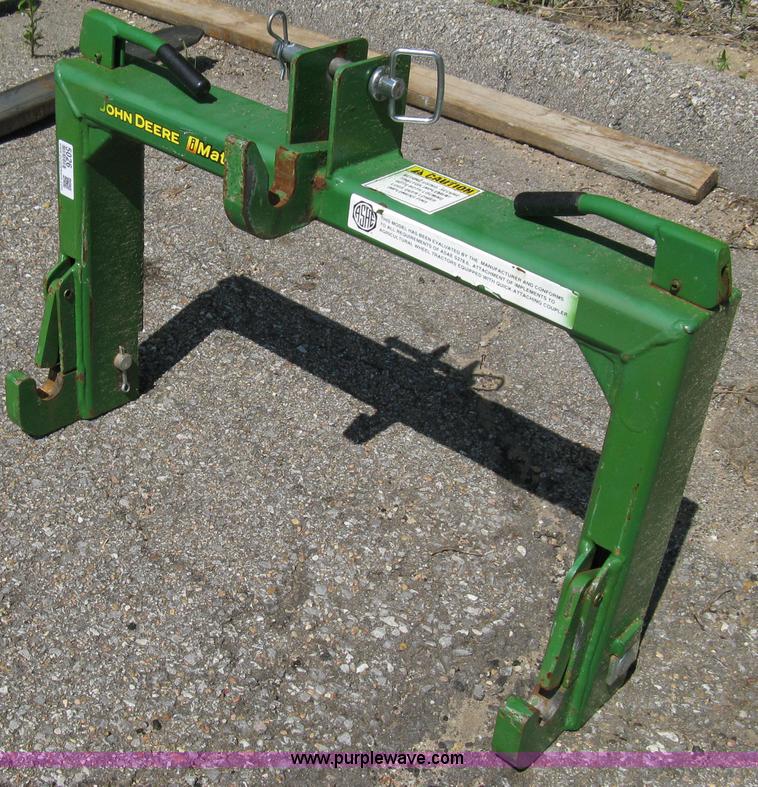 John Deere iMatch category 0 to 1 three point quick attach coupler in