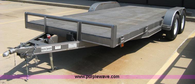 image for item 5028 2006 Buck Dandy 18' tandem axle flat bed trailer