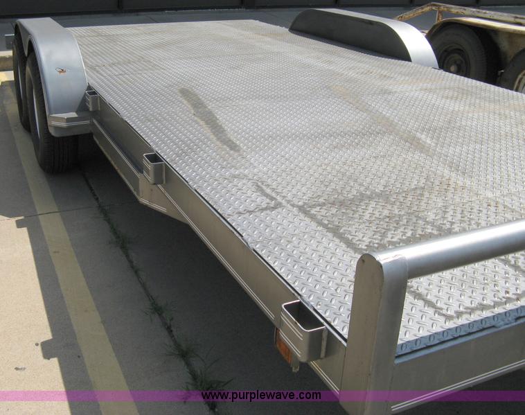 image for item 5028 2006 Buck Dandy 18' tandem axle flat bed trailer