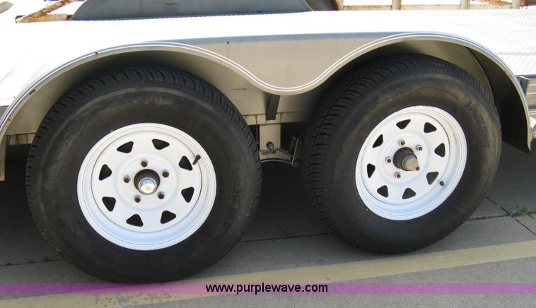 image for item 5028 2006 Buck Dandy 18' tandem axle flat bed trailer