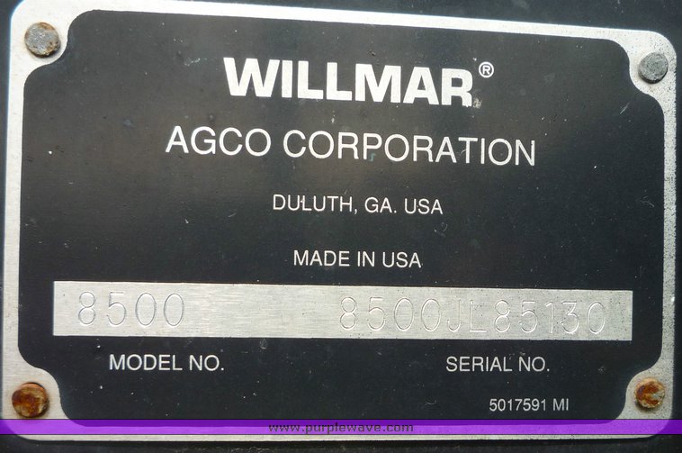 image for item 6570 2003 AGCO Willmar 8500 Eagle sprayer