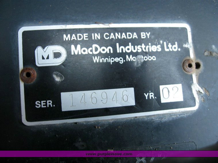 image for item 6804 1999 Mac Don 962 36' draper header