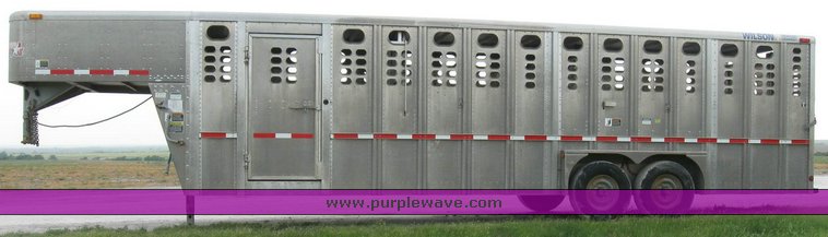 image for item 6844 2004 Wilson PSGN-9026T 26' gooseneck aluminum trailer