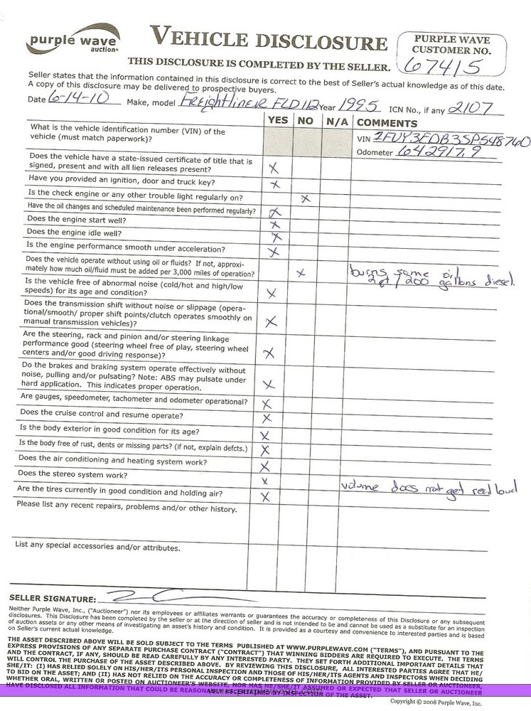 image for item 2107 1995 Freightliner Conventional FLD112 semi truck