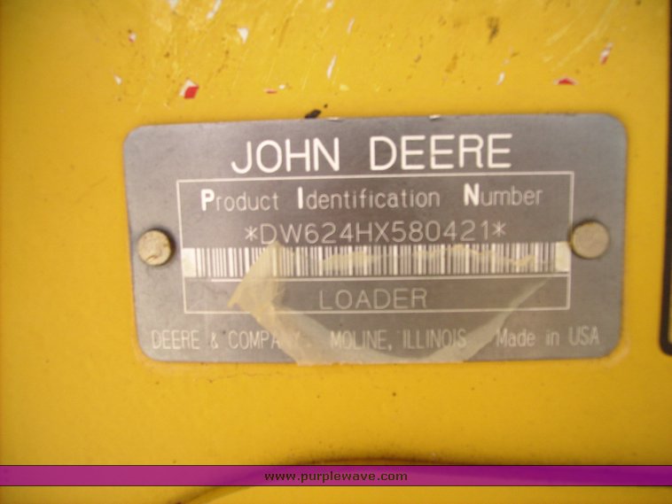 image for item 7071 2001 John Deere 624H wheel loader