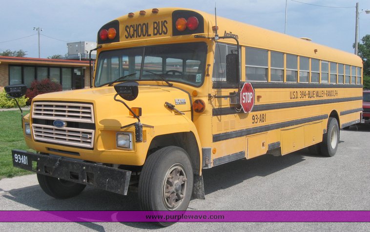 image for item 2278 1993 Ford B700F  65 passenger school bus
