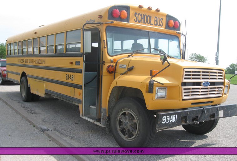 image for item 2278 1993 Ford B700F  65 passenger school bus