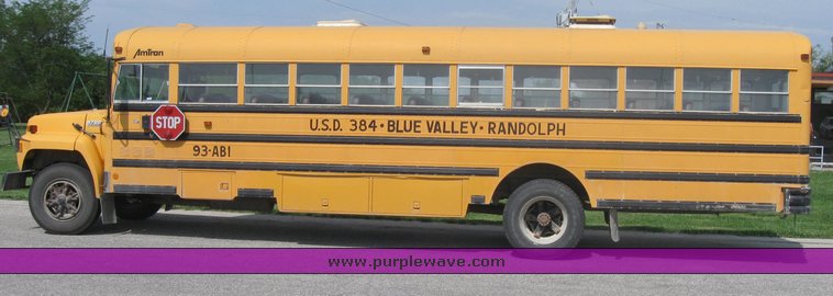 image for item 2278 1993 Ford B700F  65 passenger school bus