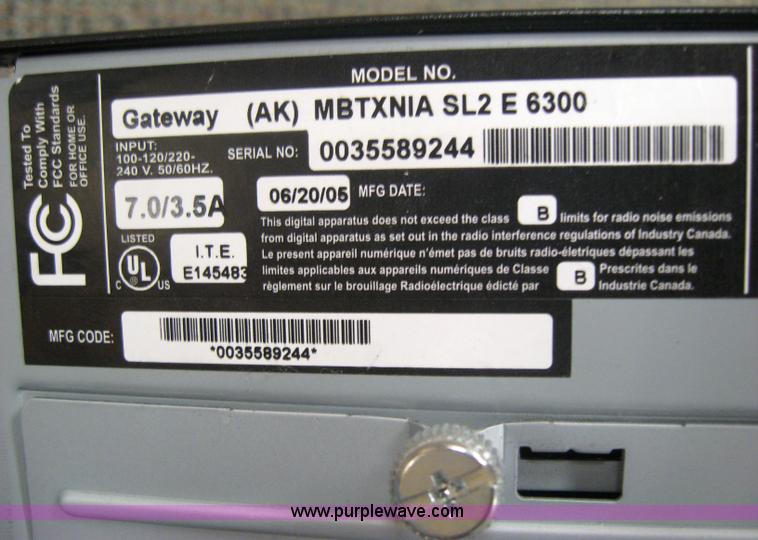 image for item 2390 (10) Gateway E6300 computer towers